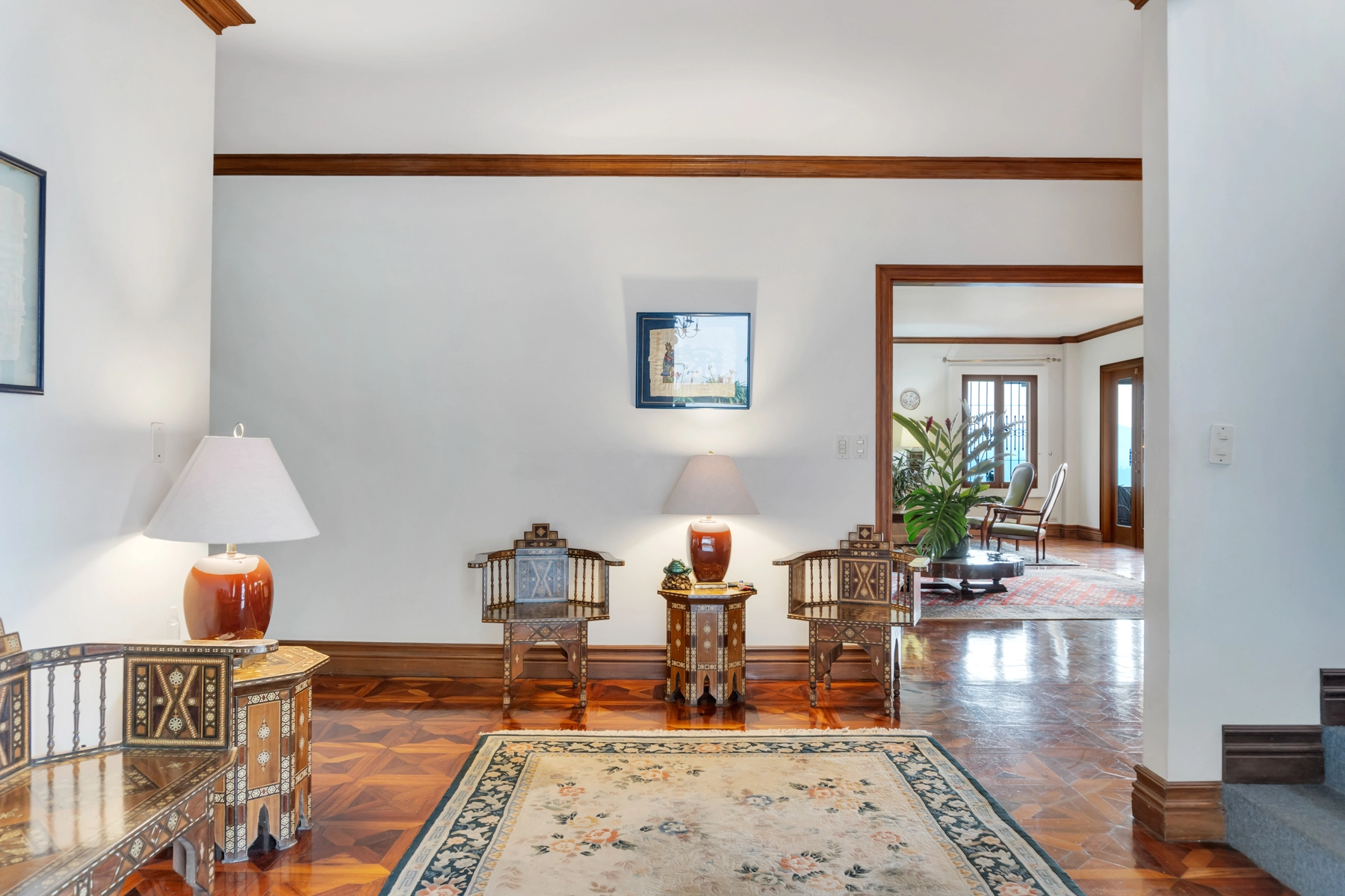Interior de la villa de estilo toscano en Tres Ríos